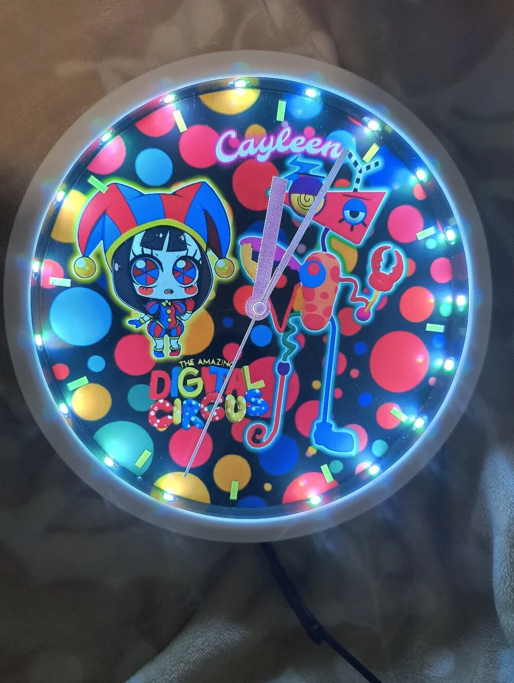 The Amazing Digital Circus LED Pop Art Wall Clock - Multicolor